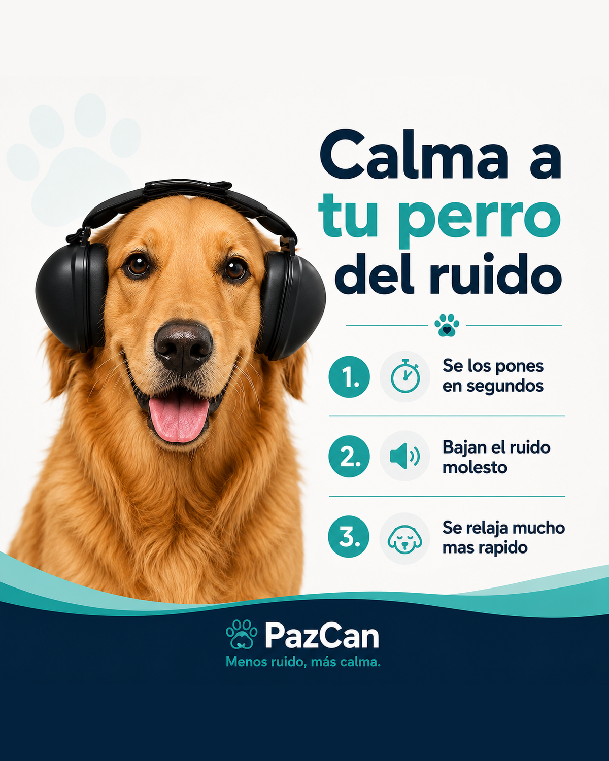 PazCan Protect™ — Protector auditivo para perros 2