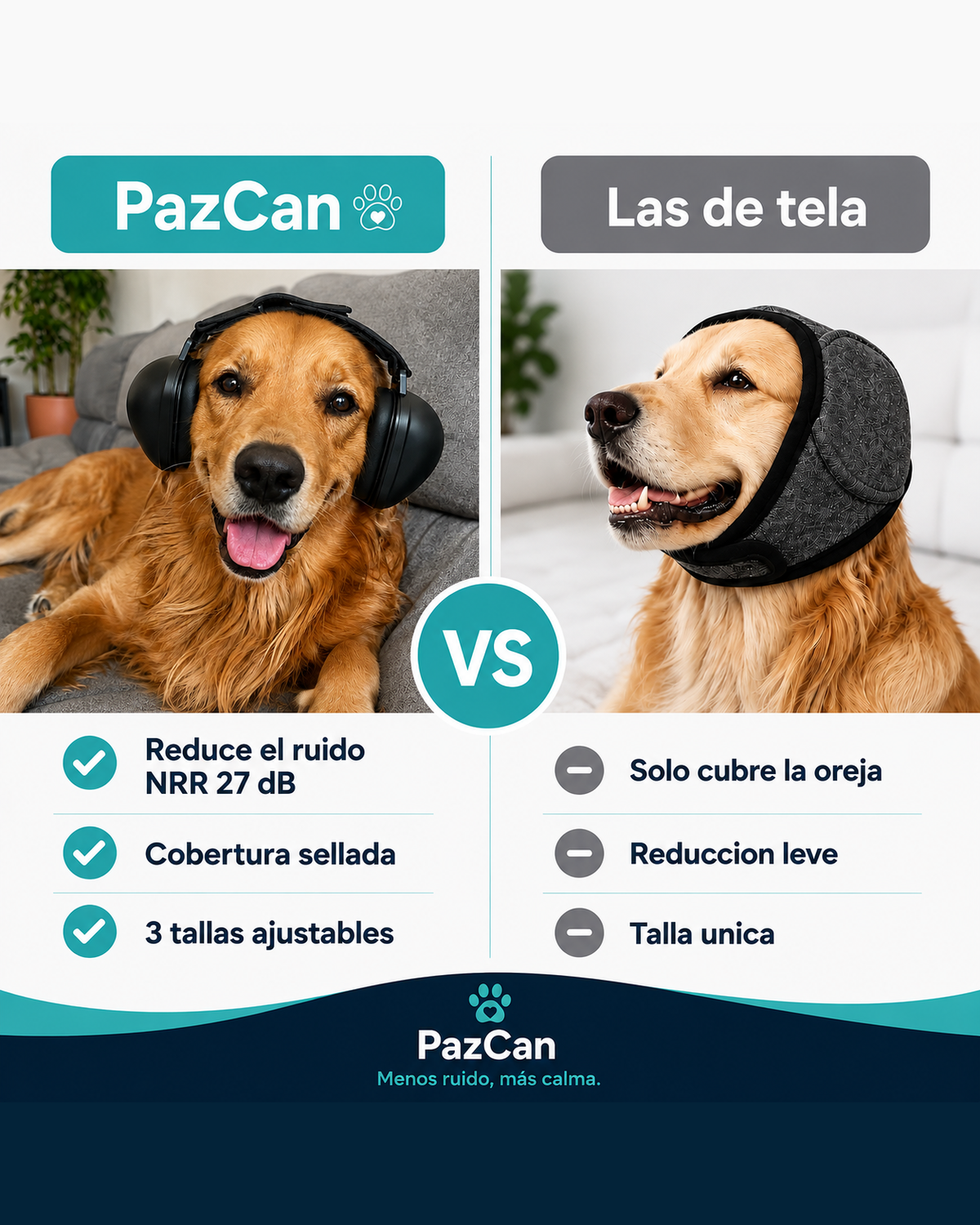 PazCan Protect™ — Protector auditivo para perros 4